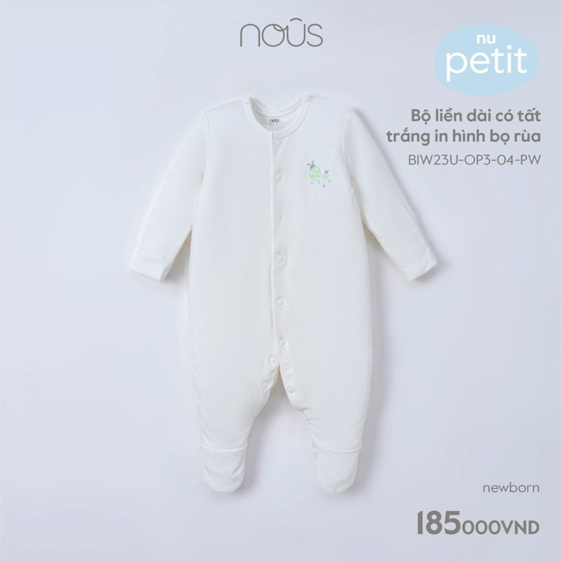 Body NOUS có tất sơ sinh, chất liệu PETIT