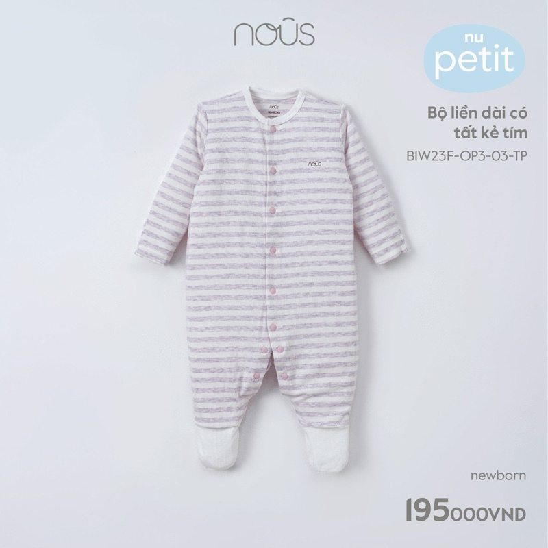 Body NOUS có tất sơ sinh, chất liệu PETIT