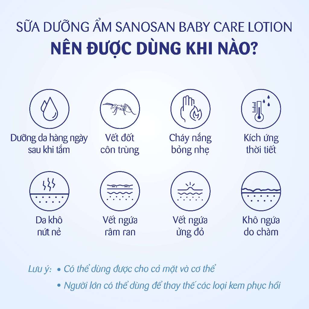 Sữa dưỡng ẩm Sanosan Baby Care Lotion cho da khô và nhạy cảm 8ml