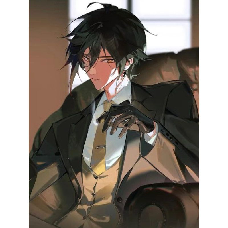 Card bo góc pola Genshin Impact Childe Zhongli Black hàng artist có bản quyền