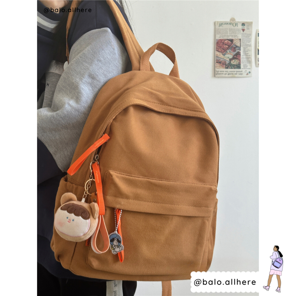 Balo Cặp Sách Đi Học Canvas