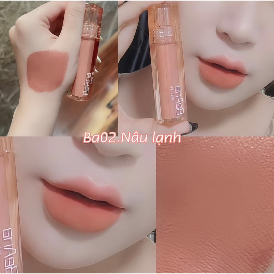 Son Kem Lì B.A Màu Nâu Lạnh Cực Cuốn Hút