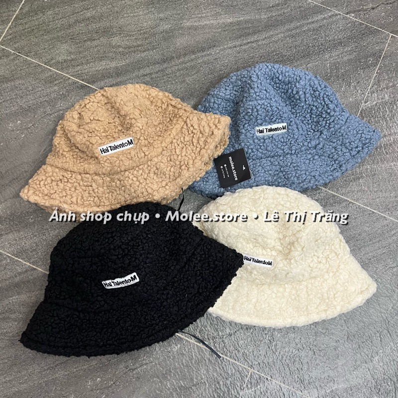 Mũ bucket lông cừu siêu trend