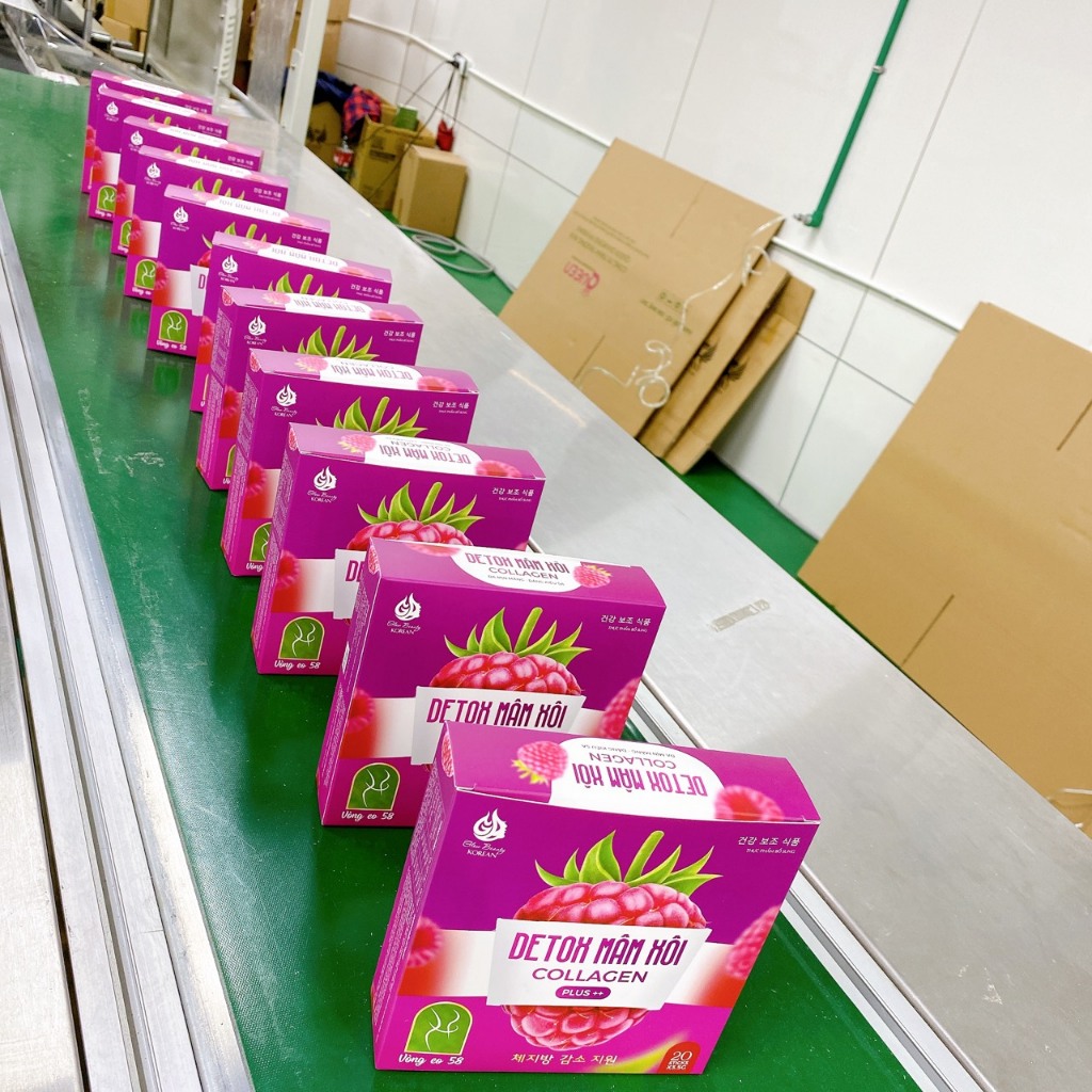 Detox Cà phê giảm cân mâm xôi collagen Cà phê mâm xôi Chính hãng Hộp 15 gói
