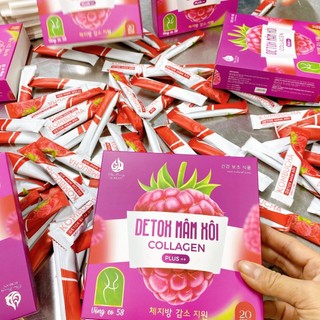 Detox Cà phê giảm cân mâm xôi collagen Cà phê mâm xôi Chính hãng Hộp 15 gói