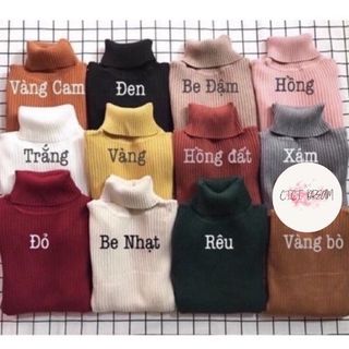 Áo Len Nữ Cổ Lọ Lông Cừu Hàng Quảng Châu Cao Cấp chất len quảng châu