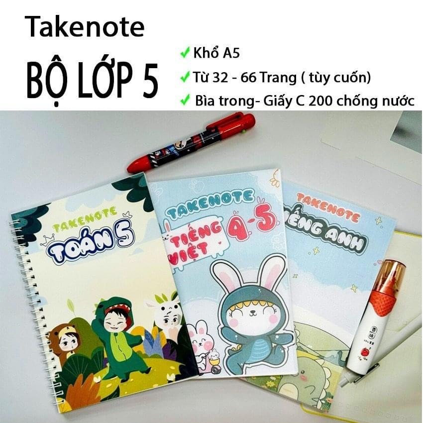 Sổ tay takenote trọn bộ lớp 2-3-4-5-6-7-8-9 các môn (toán - tiếng việt - Anh - Lý- Hóa - Sinh học)