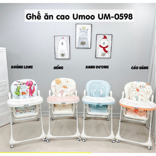 Ghế ăn dặm cao cấp Umoo UM0598 ,gấp gọn,điều chỉnh các chế độ nằm,ngã,ngồi tạo cảm giác thoải mái và an toàn cho bé