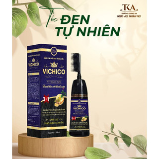 Dầu gội đầu phủ bạc nhuộm tóc Vichico 500ml 2 màu nâu và đen - Hàng chính hãng 