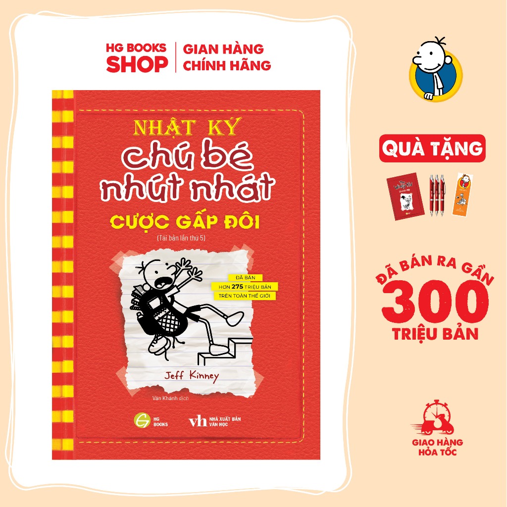 Sách Nhật Ký Chú Bé Nhút Nhát - Diary Of A Wimpy Kid: Tập 11: Cược gấp đôi. Bản Tiếng Việt. Đã Bán 300 Triệu Bản