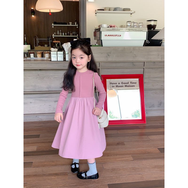 Váy thu đông dài tay cho bé gái