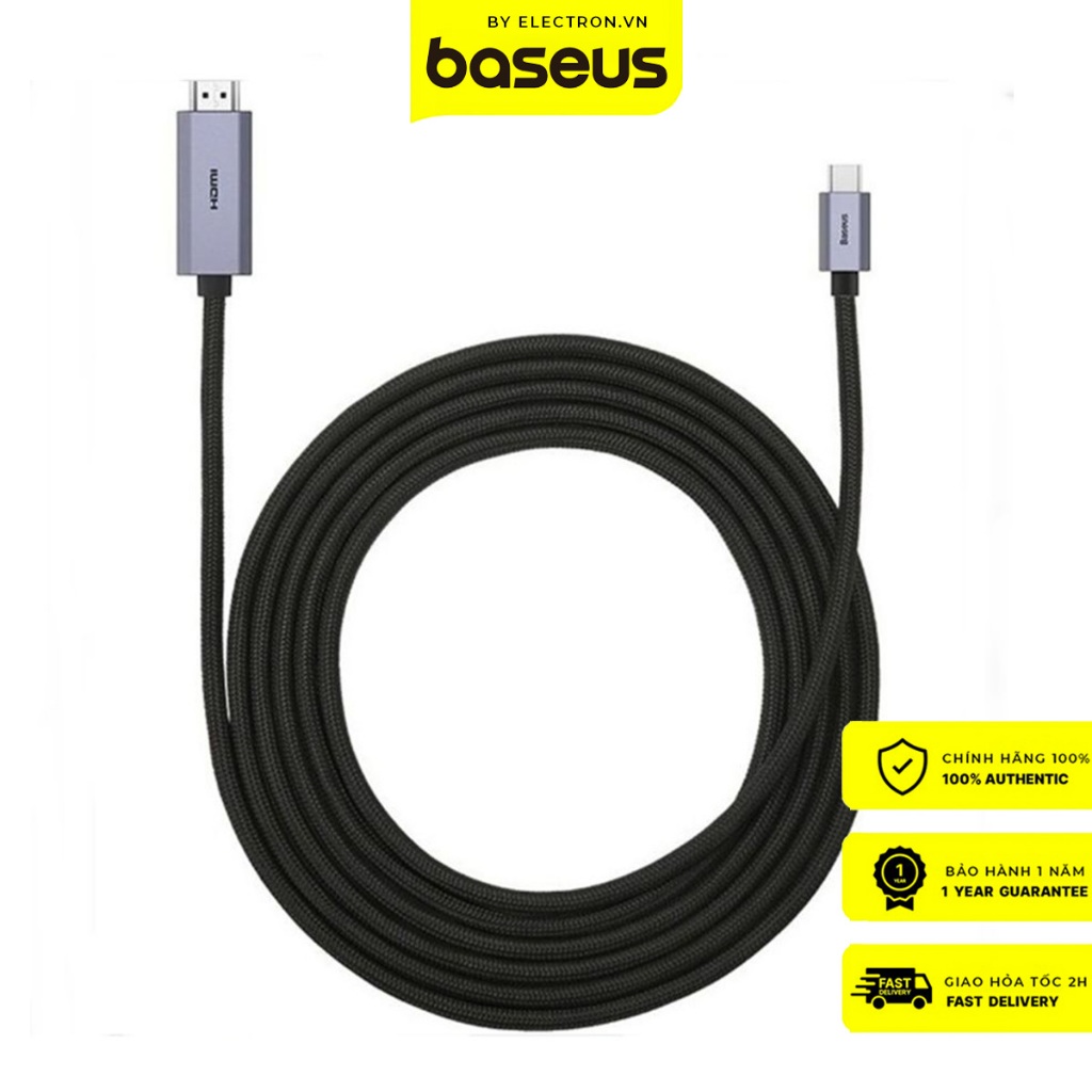 Cáp Chuyển USB Type C Sang HDMI Siêu Nét Baseus High Definition Series Graphene Cho Smartphone/T.a.b.l.e.t/M.a.c/Laptop