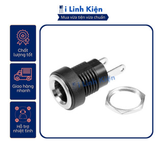 Jack nguồn dc cái 5.5x2.1mm 5.5x2.5mm sắt tròn dc-022b