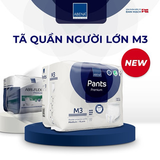 Tã Bỉm quần người lớn M3 thấm hút tới 2.4 lít, Abena Pants Premium Đan Mạch 15miếng/ gói