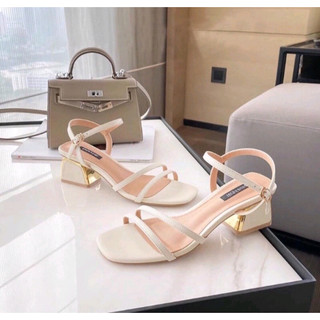 Sandal quai ngang gót vuông đồng 5 phân chắc chắn