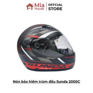 Nón bảo hiểm trùm đầu Sunda 2000C nhiều màu - tem và trơn