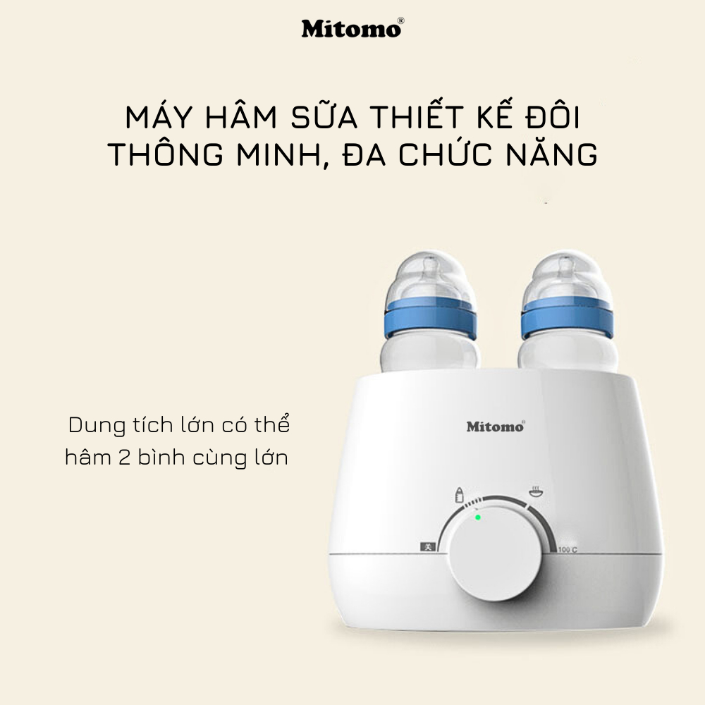 Máy hâm sữa Tiệt trùng, Hâm nóng thức ăn đa năng Mitomo RBN-1001 - Hàng chính hãng