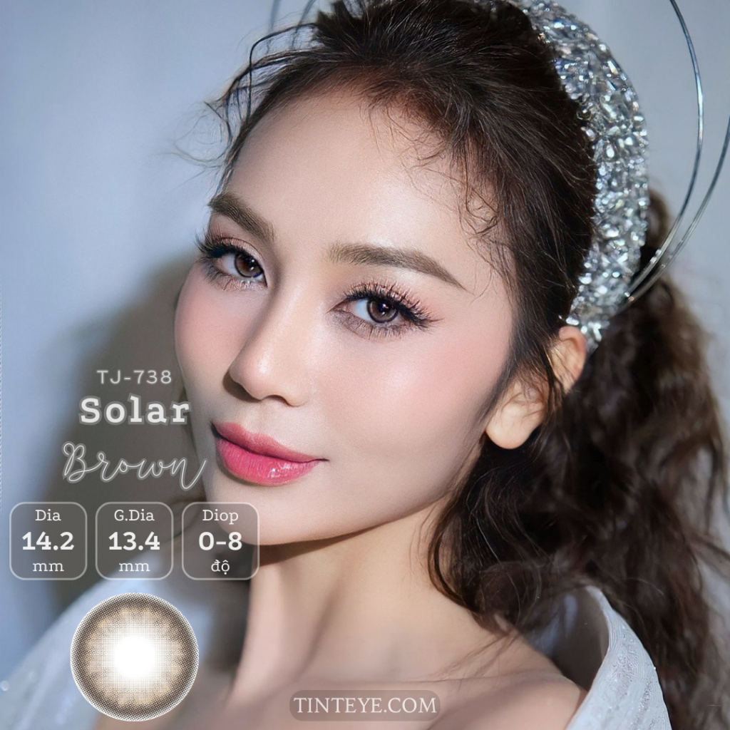 Kính áp tròng TINTEYE solar brown TJ - 738 0 - 8 độ