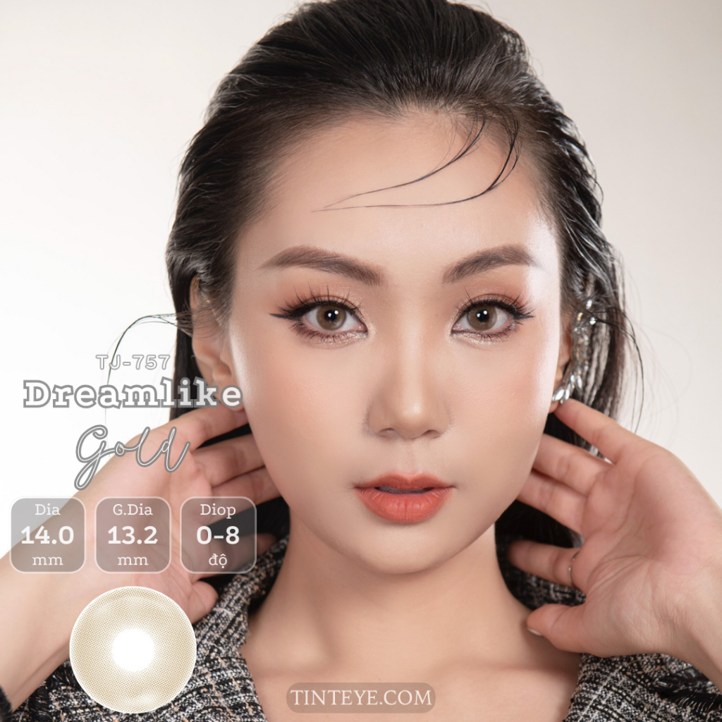 Kính áp tròng TINTEYE dreamlike gold TJ-757 0 - 8 độ