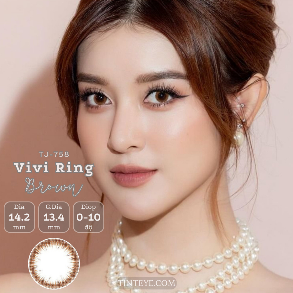Kính Áp Tròng Tinteye Lens TJ-758 Nâu Sữa