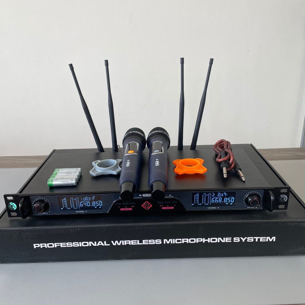 Bộ micro không dây ONTEKCO U10b hát karaoke ngoài trời- trong nhà cao cấp chính hãng