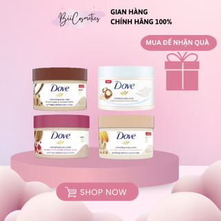 Tẩy da chết body Dove giúp da láng mịn, trắng sáng 298g bản Us
