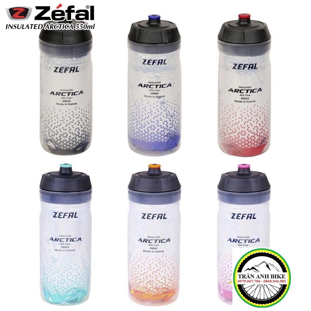 Bình nước xe đạp giữ nhiệt ZEFAL ARCTICA 550ml - Mẫu Mới 2023