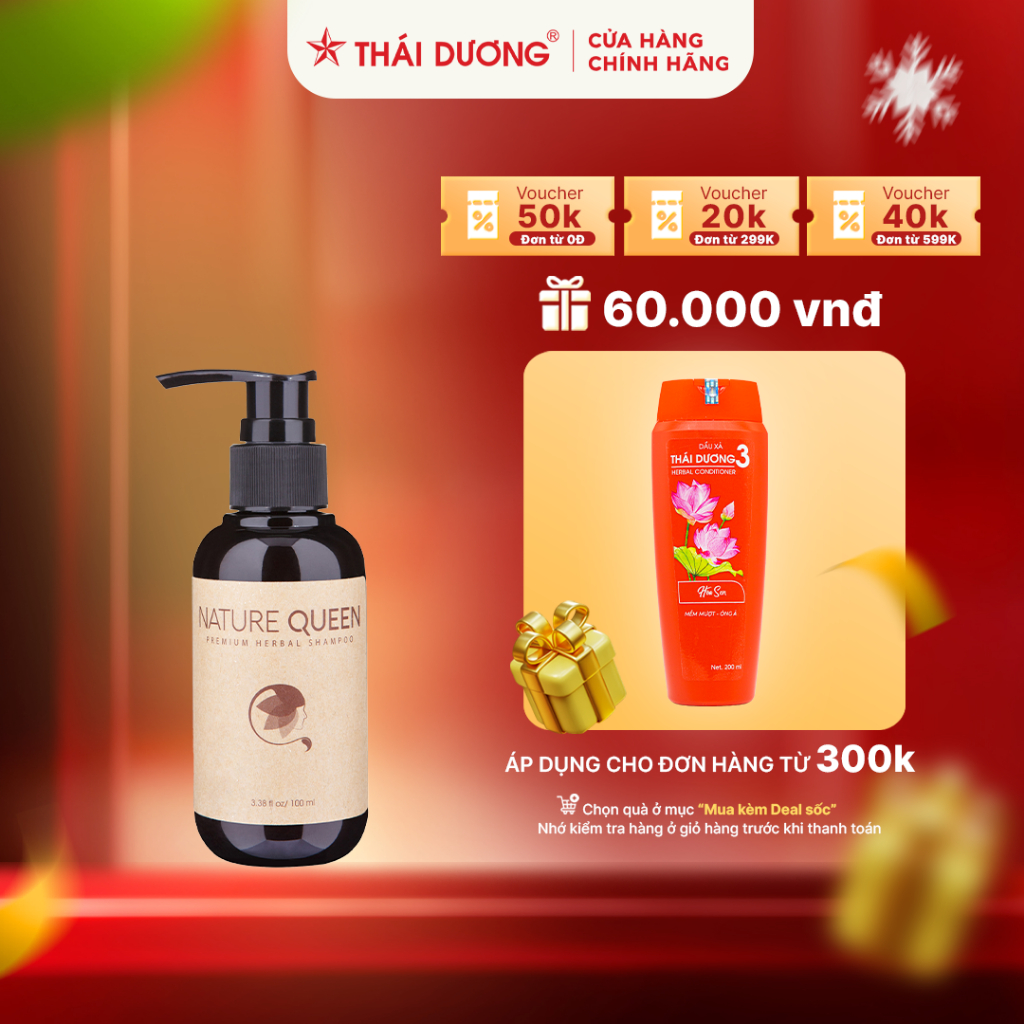 Dầu gội thảo dược Nature Queen 100ml - Sao Thái Dương