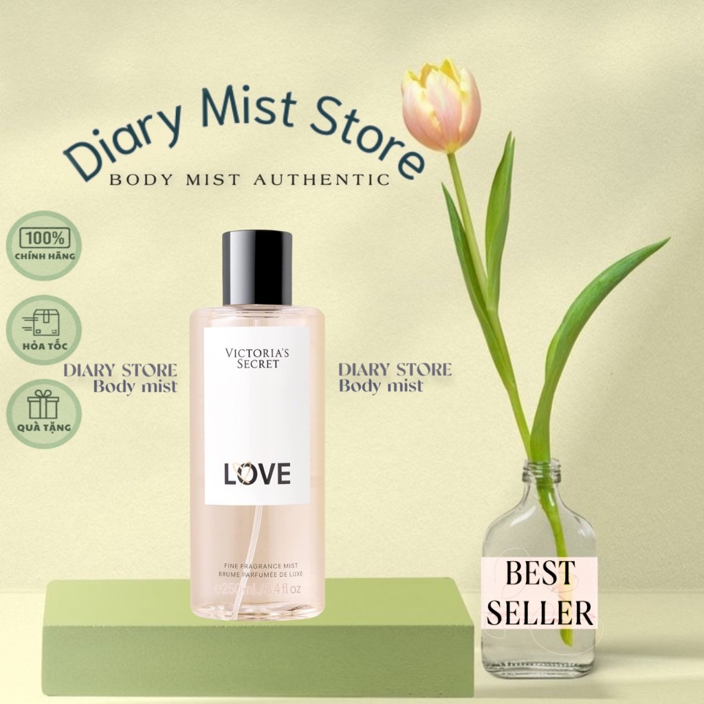 𝐃𝐢𝐚𝐫𝐲𝐦𝐢𝐬𝐭.𝐬𝐭𝐨𝐫𝐞 Xịt Thơm Dưỡng Toàn Thân Body Mist Victoria’s Secret - LOVE