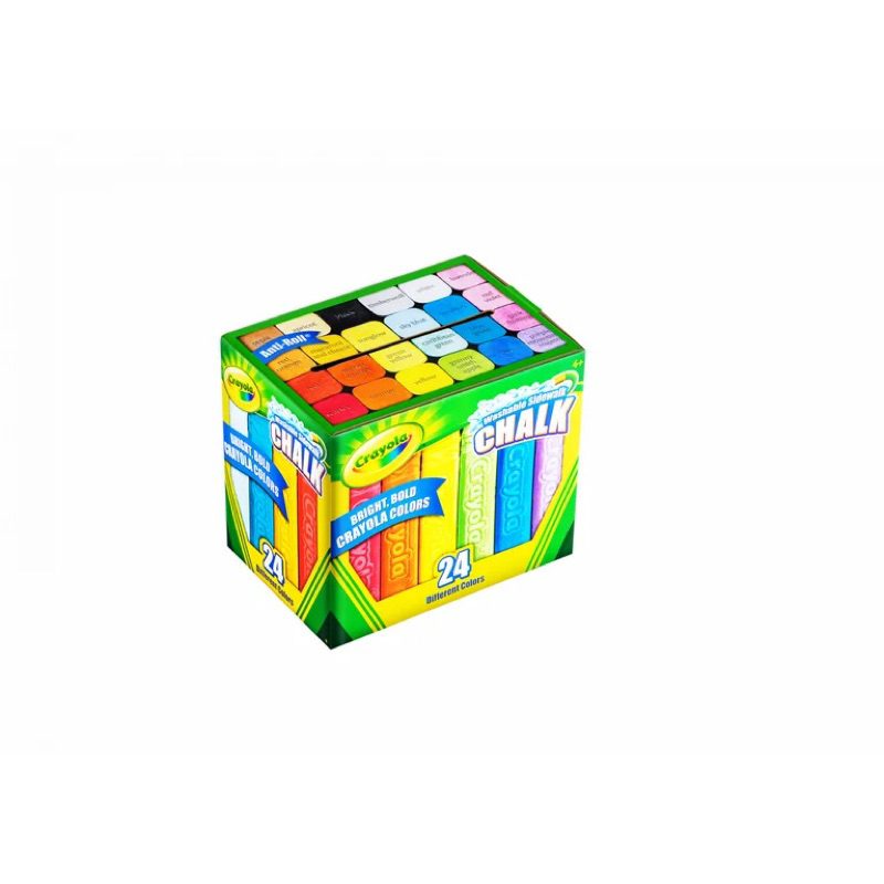 Hộp 24 viên phấn màu có thể rửa được Crayola Washable Sidewalk Chalk