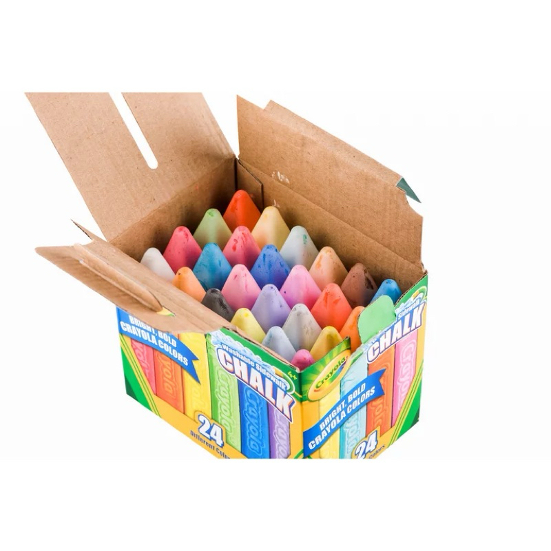 Hộp 24 viên phấn màu có thể rửa được Crayola Washable Sidewalk Chalk