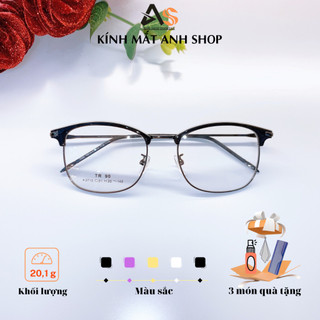 Gọng kính tròn bầu thời trang nam và nữ chất liệu kim loại 2713A