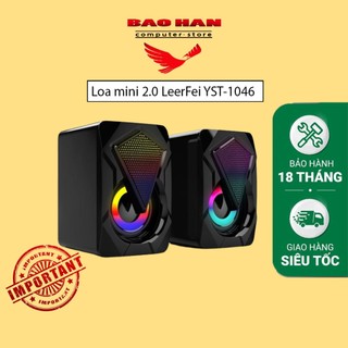 Loa mini 2.0 leerfei yst-1046 - loa vi tính mini led rgb bảo hành 6 tháng | giá cực rẻ