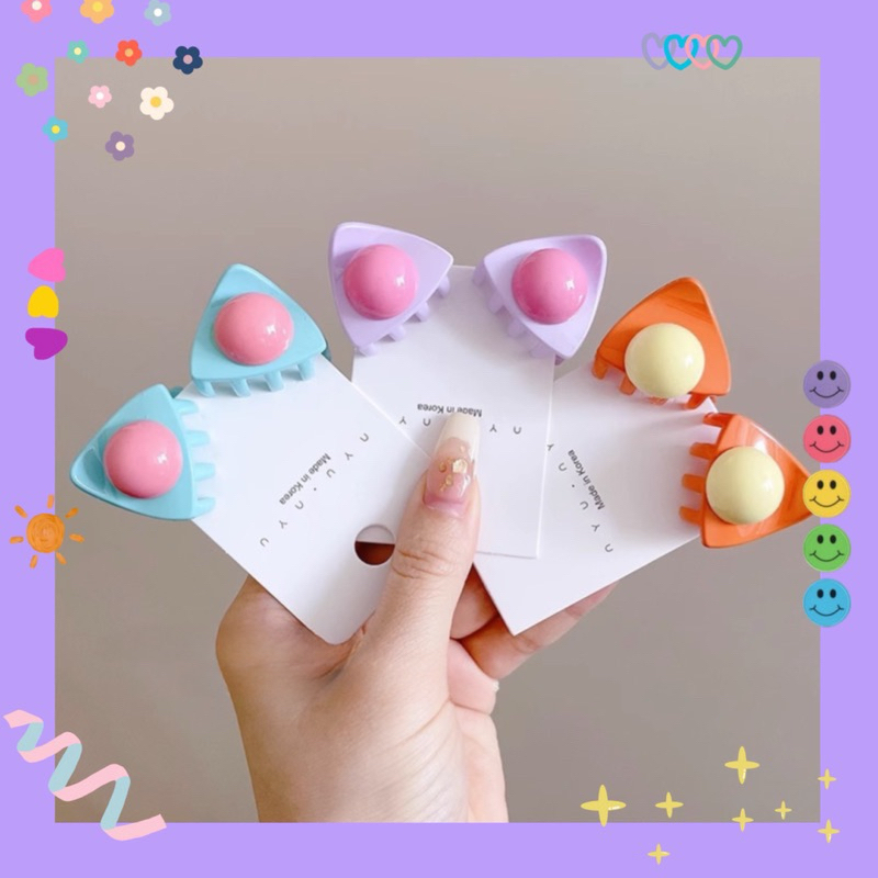 Kẹp tóc set mini Nơ nhung 🖤 đen 2 bên tóc cute