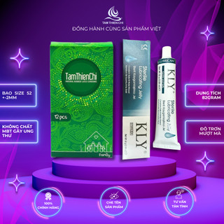 Gel bôi trơn KLY gốc nước hộp 82gram và Bao cao su Tâm Thiện Chí TTC FAMILY mỏng trơn hộp 12 chiếc