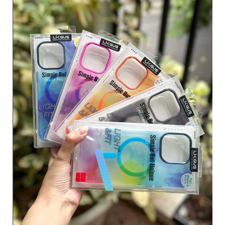 Ốp lưng nhám loang phối màu cho IPhone 15 Pro Max/ 13 Pro max / 14 Pro Max. Chính hãng Likgus
