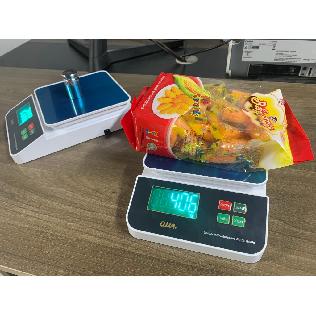 Cân điện tử thực phẩm dùng trong nhà bếp QUA chống nước cân được tới 3kg/0.1g - 5kg/1g. Sạc USB