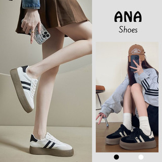 Giày sneaker nữ đi học đế cao chống trượt giày nữ giá rẻ phong cách đơn giản dễ phối đồ ana-g018