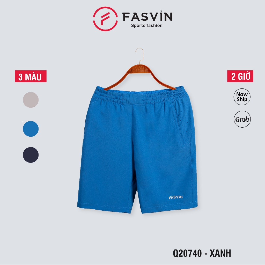 Quần short thể thao nam Fasvin Q20733.HN vải gió chun thiết kế mạnh mẽ khoẻ khoắn