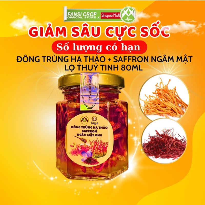 Đông Trùng Hạ Thảo Fansi ngâm Saffron, 80ml