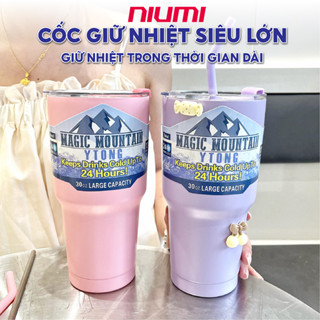  Bình giữ nhiệt NIUMI inox 304 900ml có nắp chống tràn tiện lợi dễ uống 