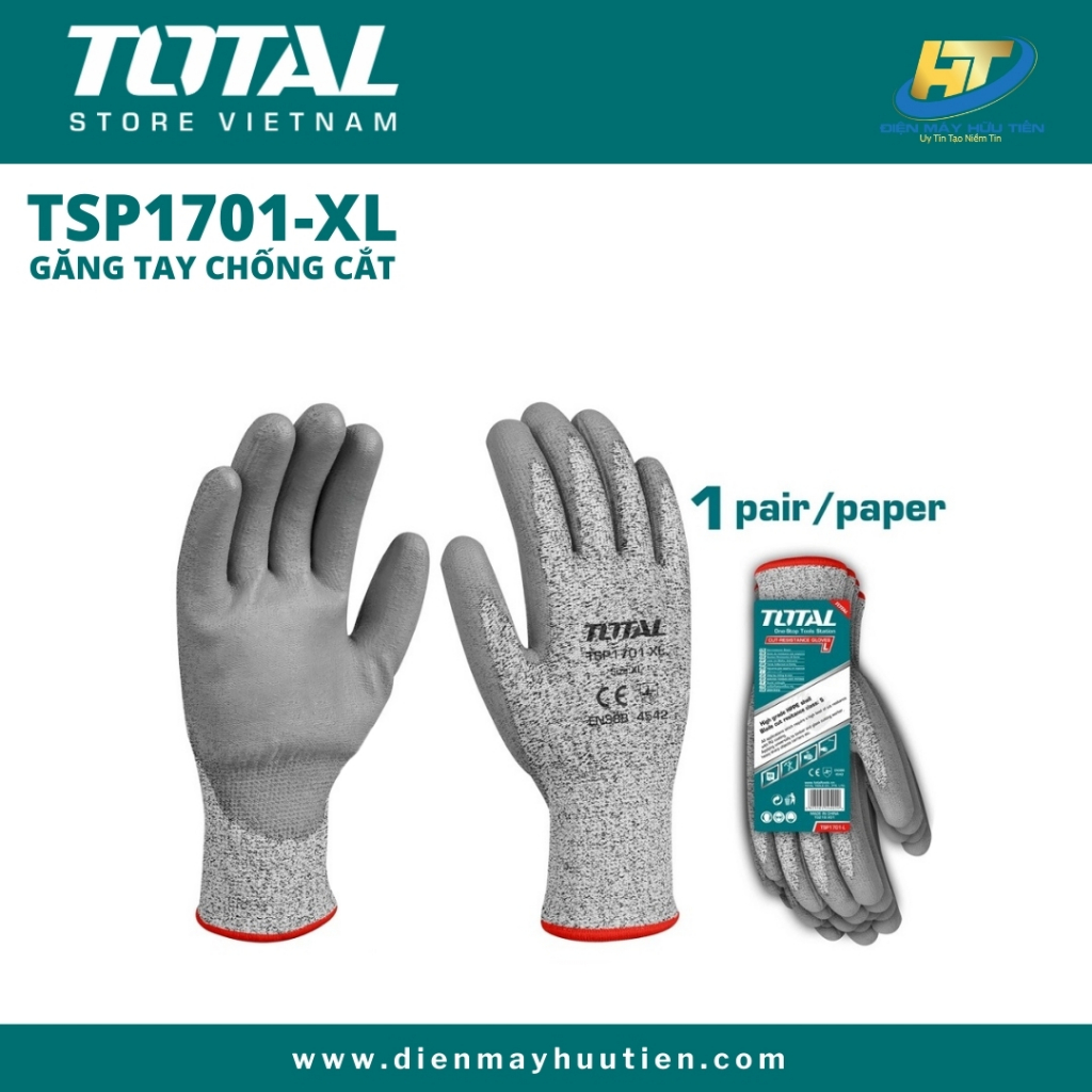Găng tay chống cắt Total  TSP1701-XL