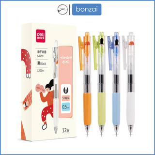 Bút gel Deli SA259 Cô gái dễ thương ngòi ST 0,5mm công suất lớn hơn (Hàng Chính Hãng).