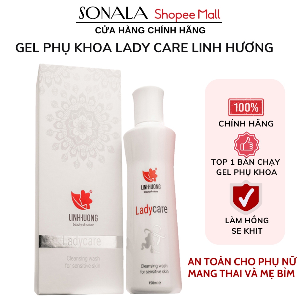 Dung dịch vệ sinh nữ Lady Care Beauty Of Nature 150ml giúp làm sạch khử mùi hôi se khit cân bằng pH