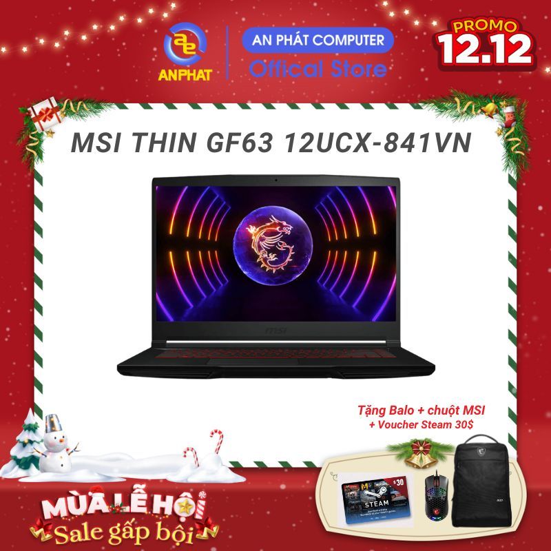 Laptop MSI Thin GF63 12UCX-841VN (Core i5-12450H & RTX 2050 Max Q)