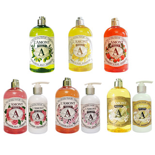 Combo Sữa Tắm 500ml và Dưỡng Thể 250ml Lamont hương hoa anh đào, hoa hồng, dâu tây, ô liu lưu hương dài lâu
