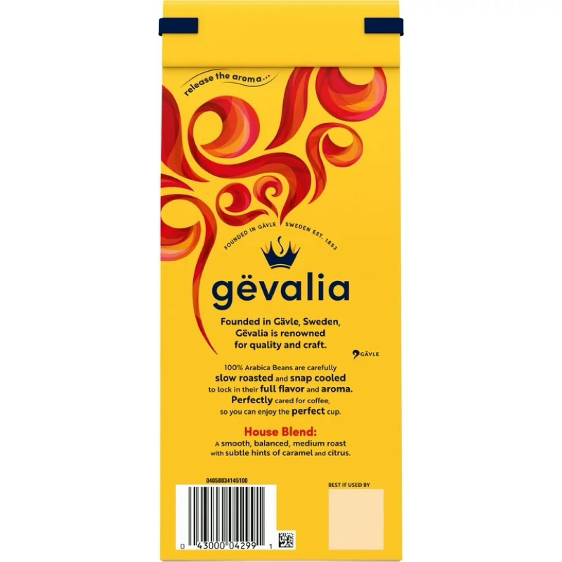 Cà phê xay Gevalia House Blend Medium Roast Ground Coffee