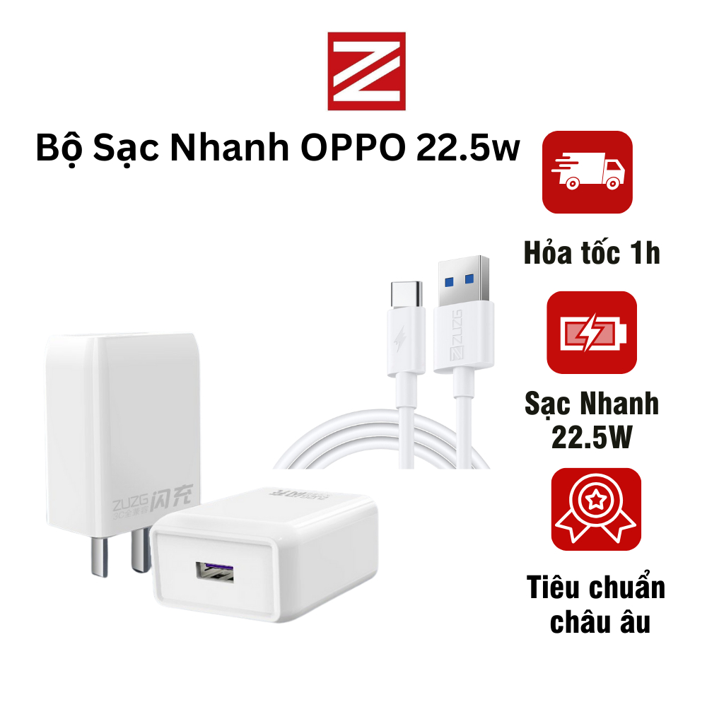 Bộ sạc nhanh 22.5w dành cho oppo chính hãng ZUZG UC06