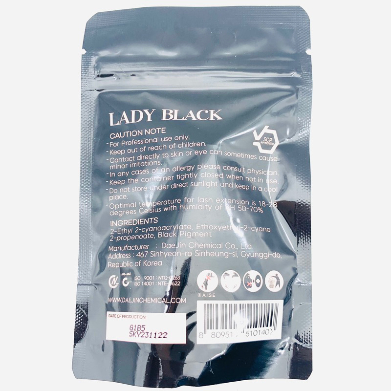 Keo Nối Mi Lady Black Chính Hãng Nhập Khẩu
