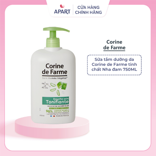 Sữa Tắm Dưỡng Da Corine de Farme Làm Sáng Da Chiết Xuất Lô Hội 750ML